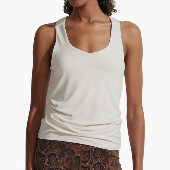 NWT Varley Waldon Racer Back Active Tank Shelf Bra Egret Cream M - Picture 1 of 14